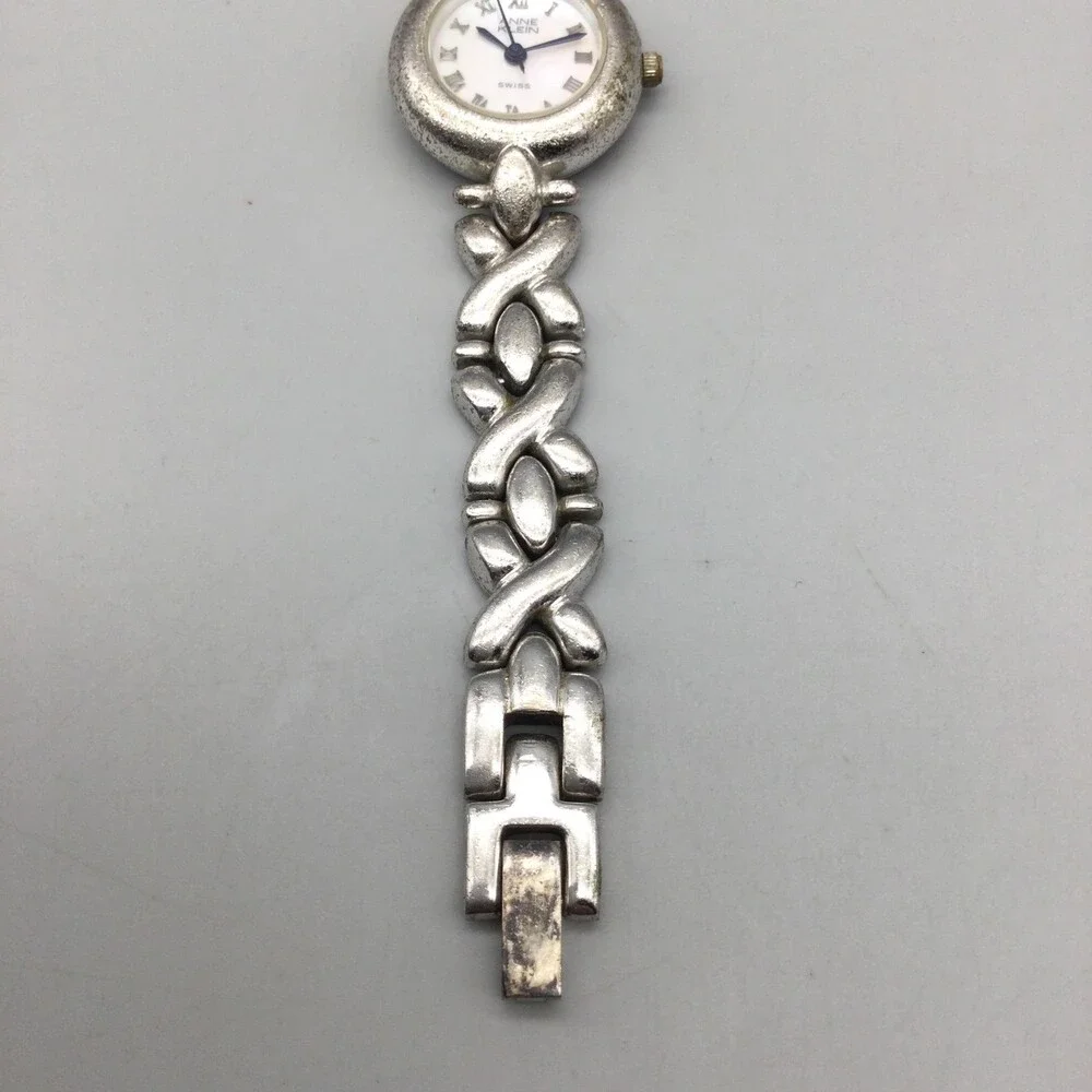 Vintage Anne Klein Womens Watch 22mm Sterling Silver 925 New Battery 5.25